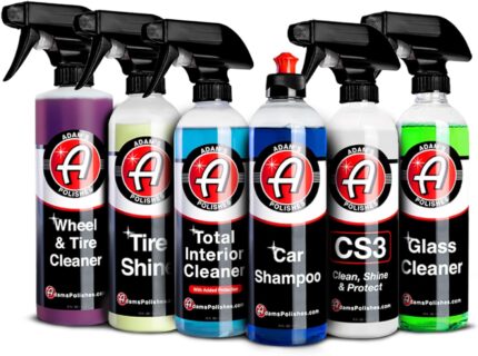 Adam's Arsenal Builder Car Cleaning Kit (6 Item) - Our Best Value Car Detailing Kit | Car Shampoo Wash Soap, Wheel & Tire Cleaner, Total Interior Cleaner, Glass Cleaner, Tire Shine, CS3