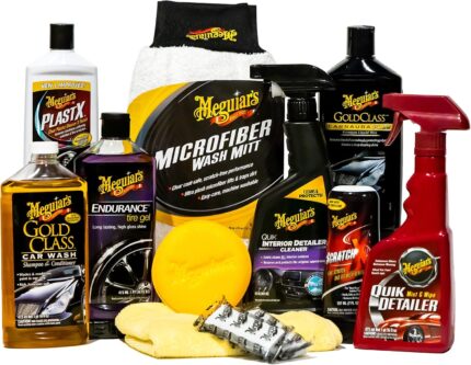 Meguiar's Complete Car Care Kit - The Ultimate Car Detailing Kit for a Showroom Shine - Includes Products for Cleaning and Detailing for the Interior and Exterior of your Car or Truck