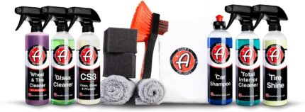 Adam's Arsenal Builder Car Cleaning Kit (12 Item) - Our Best Value Car Detailing Kit | Car Soap, Wheel & Tire Cleaner, Total Interior Cleaner, Glass Cleaner, Tire Shine, CS3 & More