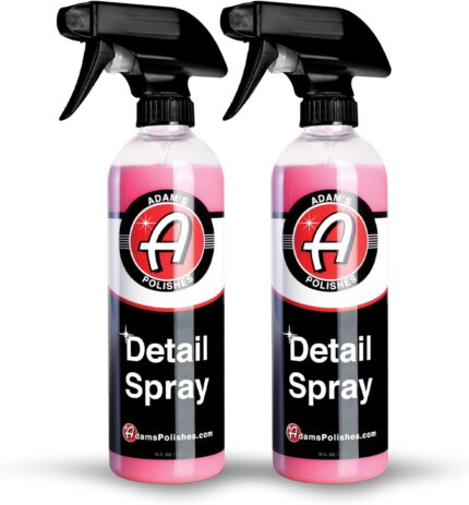 Adam's Polishes Detail Spray (2-Pack) - Quick Waterless Detailer Spray for Car Detailing | Polisher Clay Bar & Car Wax Boosting Tech | Add Shine Gloss Depth Paint | Car Wash Kit & Dust Remover