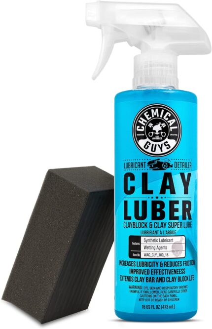 Chemical Guys CLAY_BLOCK_KIT Clay Block V2 and Clay Luber, Clayblock and Clay Super Lube, 16 fl oz