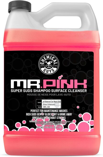 Chemical Guys CWS_402 Mr. Pink Foaming Car Wash Soap (Works with Foam Cannons, Foam Guns or Bucket Washes) Safe for Cars, Trucks, Motorcycles, RVs & More, 128 fl oz, Candy Scent