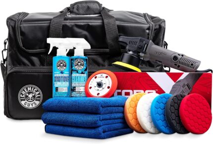 Chemical Guys HOL351 TORQX Random Orbital Polisher Complete Detailing Kit with Arsenal Range Polisher Bag - 13 Items