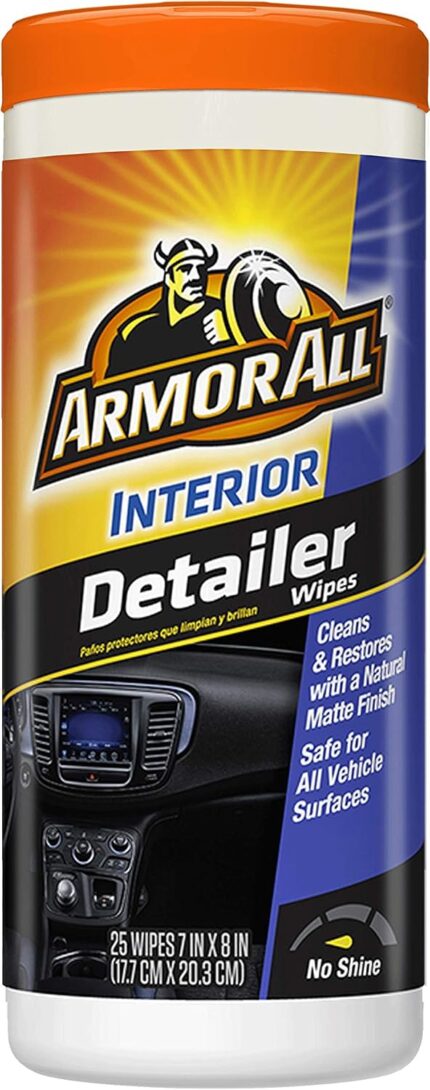 Armor All Car Detailer Wipes by Armor All, Interior Car Wipes for Dirt and Dust, 25 Count