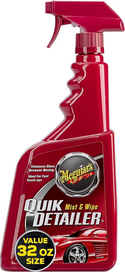 Meguiar's Quik Detailer Mist & Wipe - 32 Oz Spray Bottle