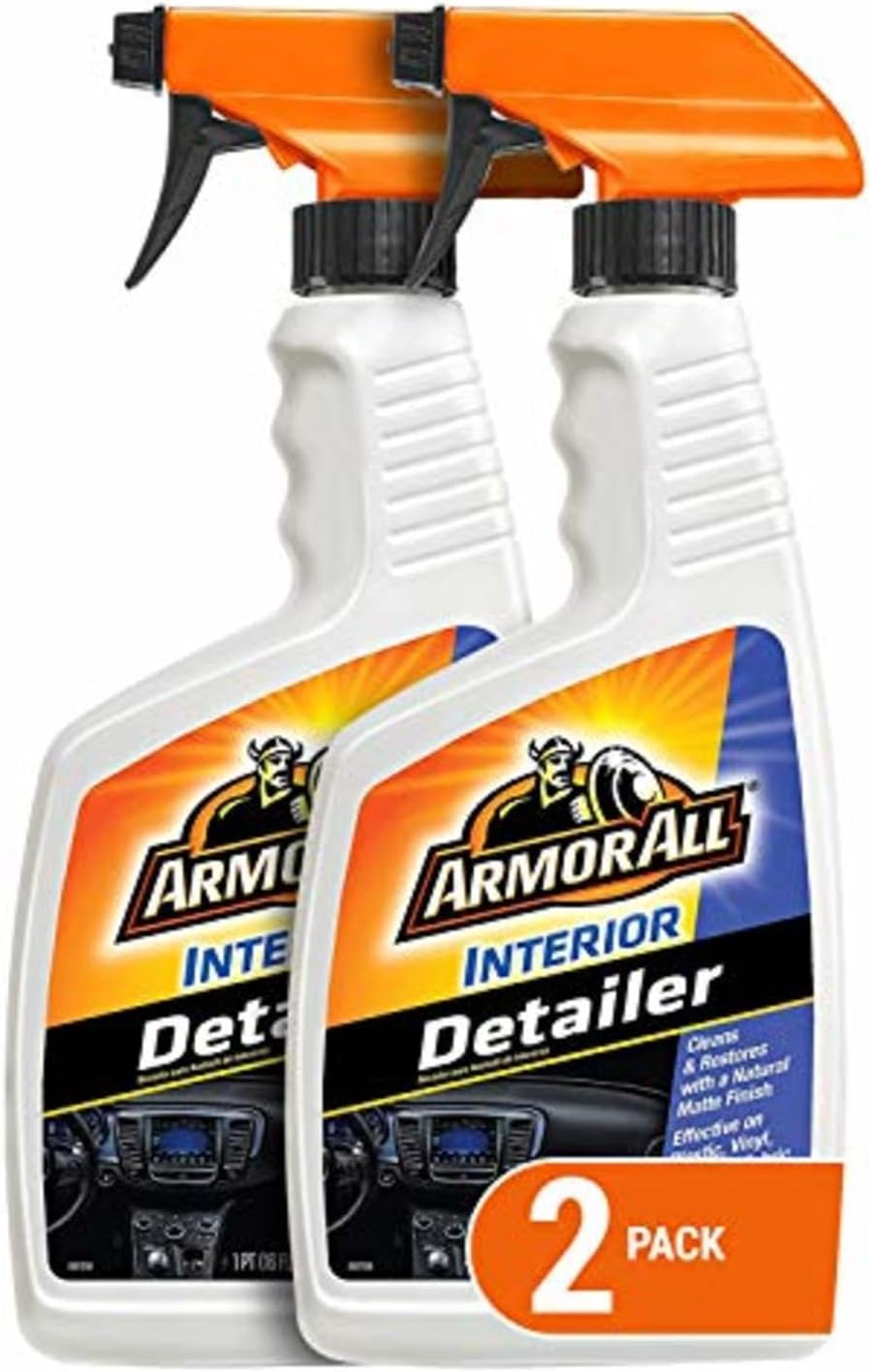 Interior Detailer by Armor All, Car Detailer Spray for Cars, Trucks and Motorcycles, 16 Fl Oz, 2 Pack