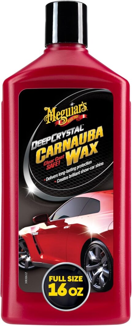 Meguiar’s Deep Crystal Carnauba Wax, High-Grade Carnauba Liquid Car Wax for Long-Lasting Protection, Block Out the Elements, 16 Oz Bottle