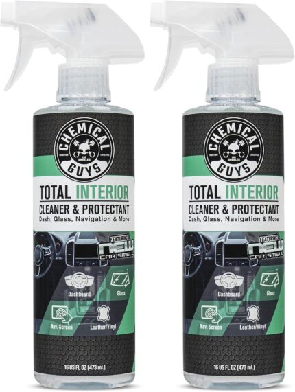 Chemical Guys SPI23416 Total Interior Cleaner and Protectant, New Car Smell, (Safe for Cars, Trucks, SUVs, Jeeps, RVs & More) 16 fl oz (Pack of 2)