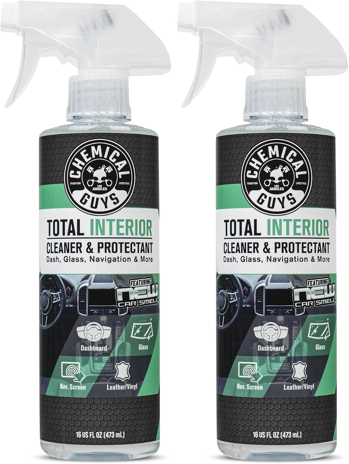 Chemical Guys SPI23416 Total Interior Cleaner and Protectant, New Car Smell, (Safe for Cars, Trucks, SUVs, Jeeps, RVs & More) 16 fl oz (Pack of 2)